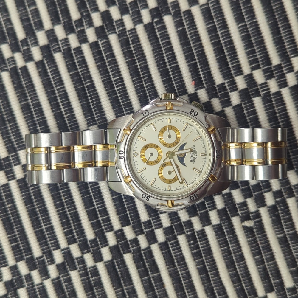 Armitron chronograph moon faced watch